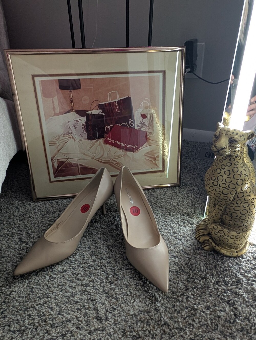 Pointed Toe Nude Pumps - Size 10 - Picture 3 of 3